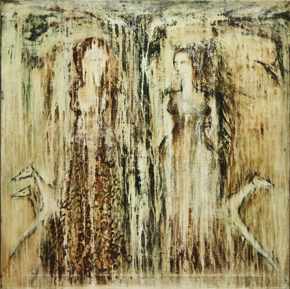 Lilith and Eve -acrylic on canvas 